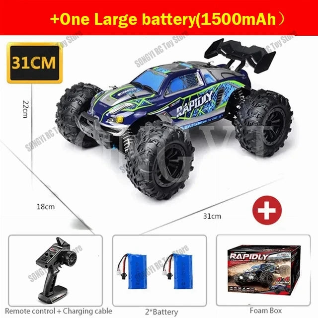 50 or 80KM/H Rc Cars 1/16 Off Drift Road 4WD with LED 2.4G Waterproof Remote Control Monster Truck for Adults and Kids Toy Gift