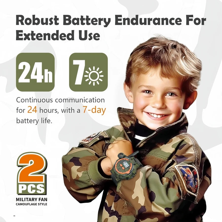 2PCS Rechargeable Walkie Talkies for Kids,Two-Way Radio Walky Talky with Flashlight and Compass,200 Meter Transmission Range,Out