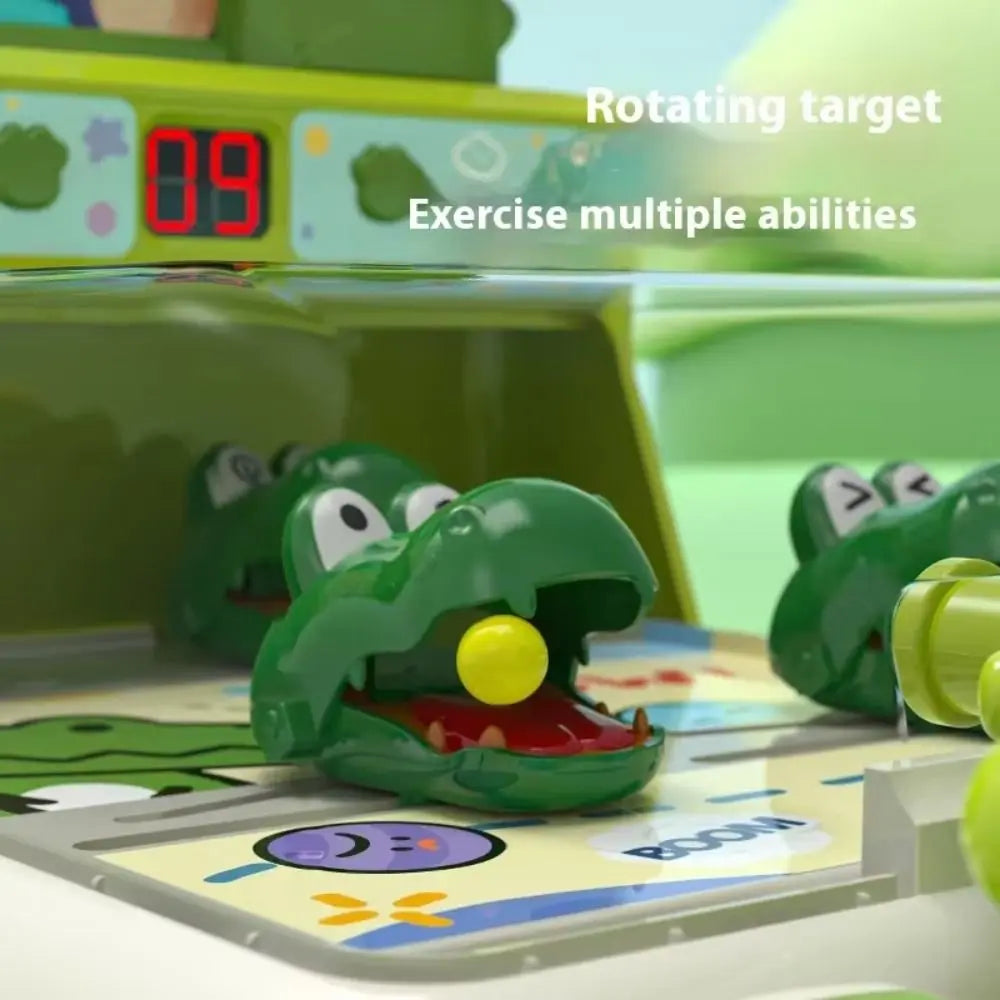 Electric Crocodile Table Games Pinball Shooting Machine Children's Education Puzzle Toys for Boys Girls Children's Day Gifts