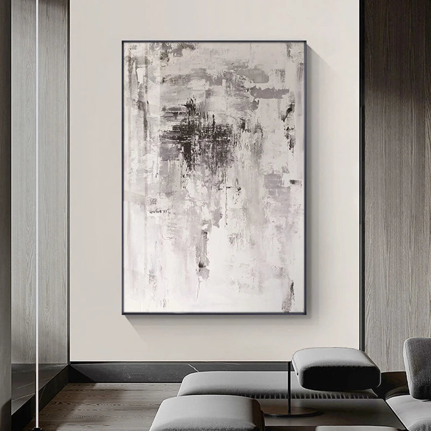 Nordic Abstract Oil Painting Handmade Canvas Decorative Mural Frameless Acrylic Hanging Image For LivingRoom Bedroom Aisle Porch