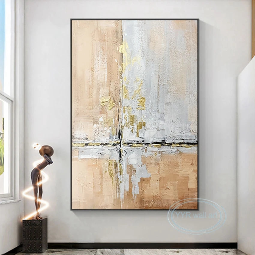 Nordic Abstract Oil Painting Handmade Canvas Decorative Mural Frameless Acrylic Hanging Image For LivingRoom Bedroom Aisle Porch