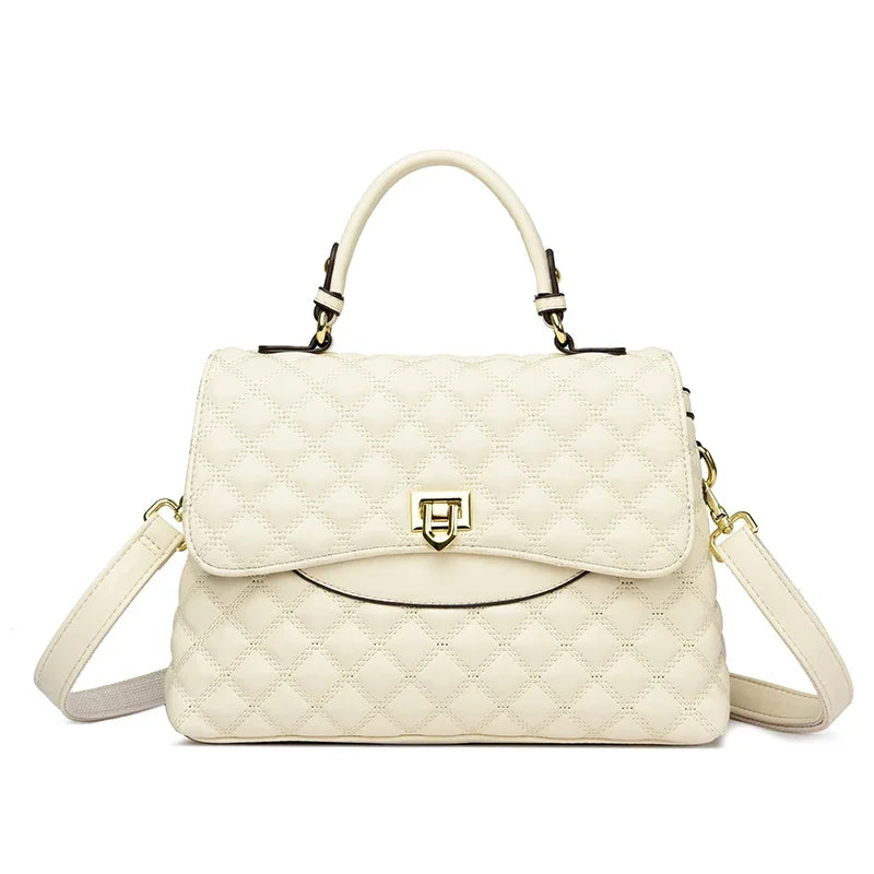 Elegant Leather Messenger Bag – Spacious Tote for Women