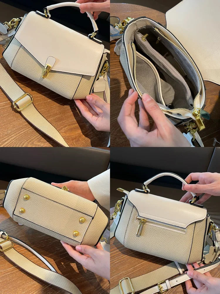 Genuine Leather Women's Bag New Trendy All-match Messenger Shoulder Bag Ladies Fashion First Layer Cowhide Handbag High Quality