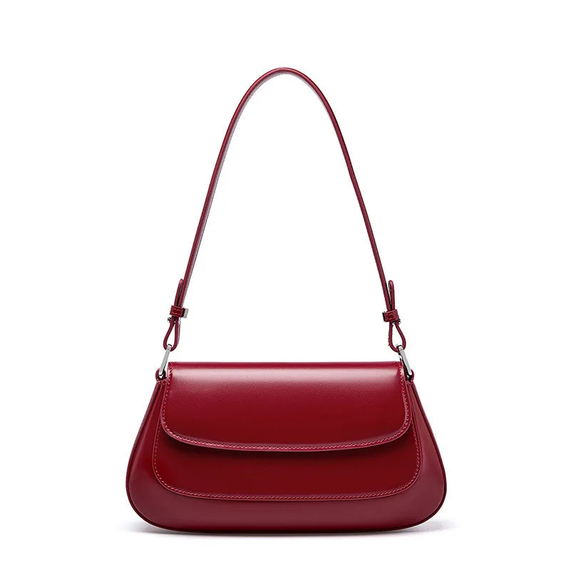Elegant Underarm Leather Handbag