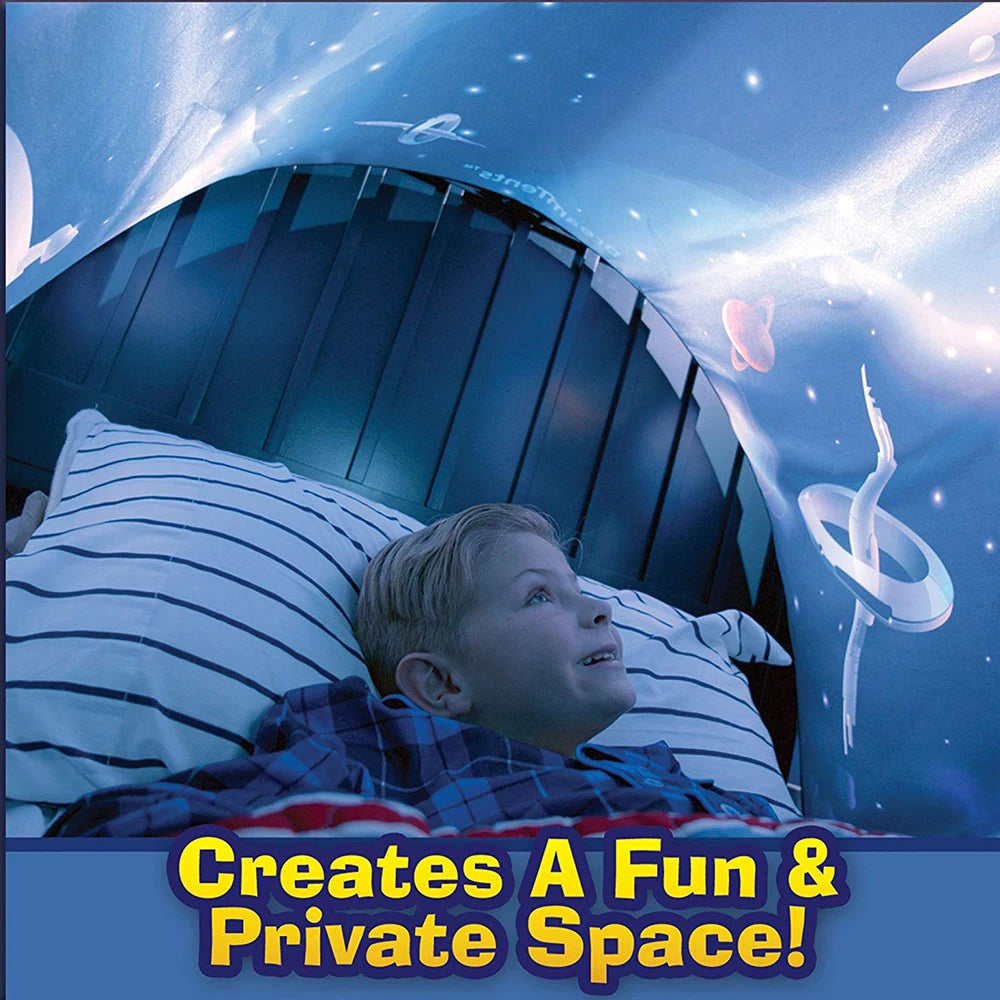 Dream Tent for Kids Bed with Storage Pocket Foldable Kids Tent on Bed Mosquito Net Tent