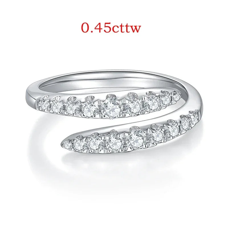 Women's Moissanite Band Ring – 10 Dazzling Lab Diamonds