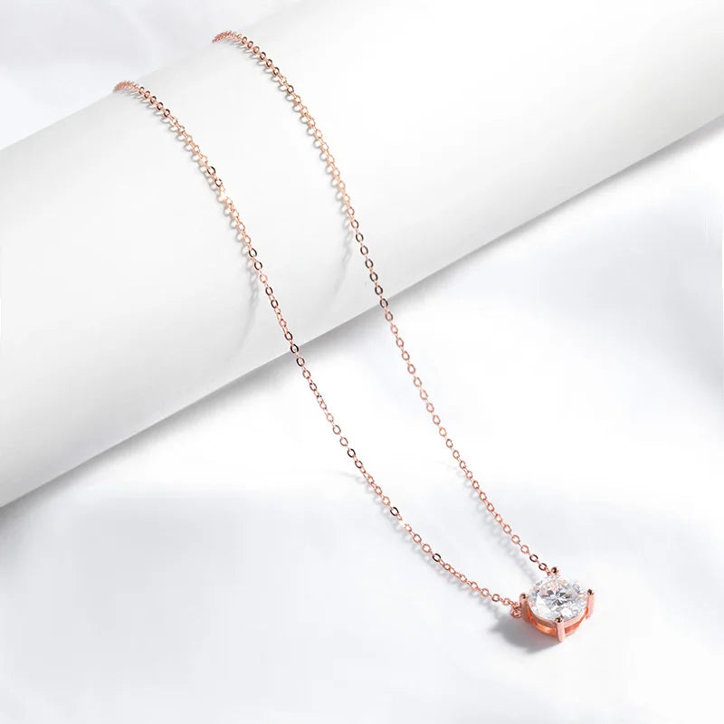 Elegant Moissanite Pendant Necklace – 1–5CT