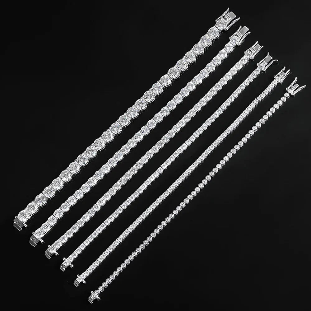 Elegant 2mm Moissanite Tennis Bracelet