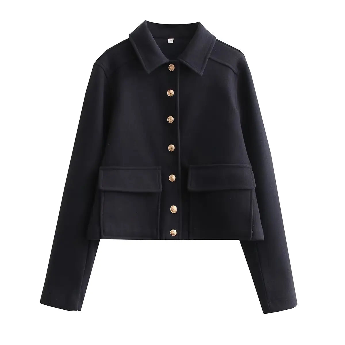 Bomber Jacket Women Button Cropped Jackets for Women Long Sleeve Women's Jackets Streetwear Coat for Women Outerwears