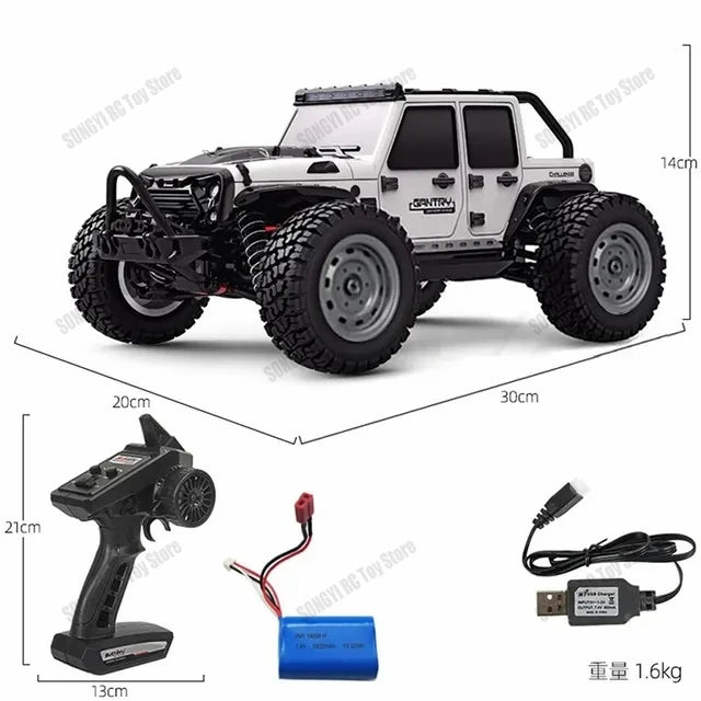 50 or 80KM/H Rc Cars 1/16 Off Drift Road 4WD with LED 2.4G Waterproof Remote Control Monster Truck for Adults and Kids Toy Gift