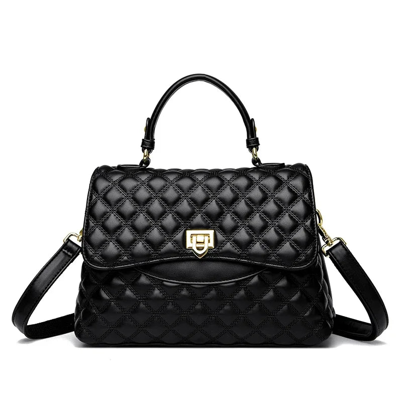 Elegant Leather Messenger Bag – Spacious Tote for Women