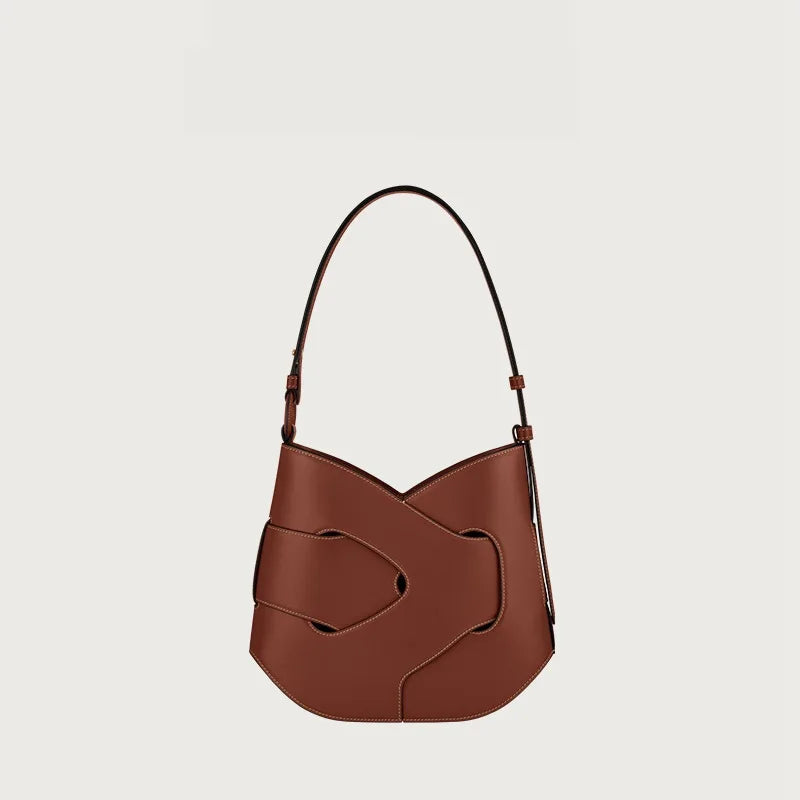 2025 Popular Underarm Bag, Women's Cloud Bag, Pleated Design, Soft Leather Single Shoulder Handbag, Light Luxury, Niche