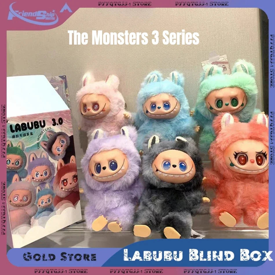 6pcs Cute Macaron Labubu Blind Box Anime Figure Pendant Random Surprise Vinyl Toy Backpack Decoration Collectible Gift Display