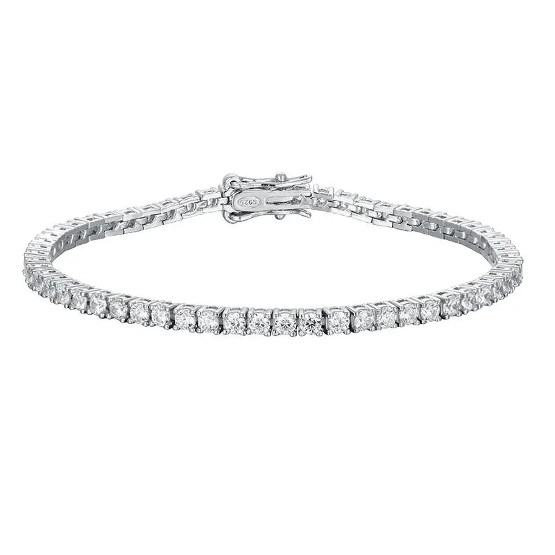 Elegant 2mm Moissanite Tennis Bracelet