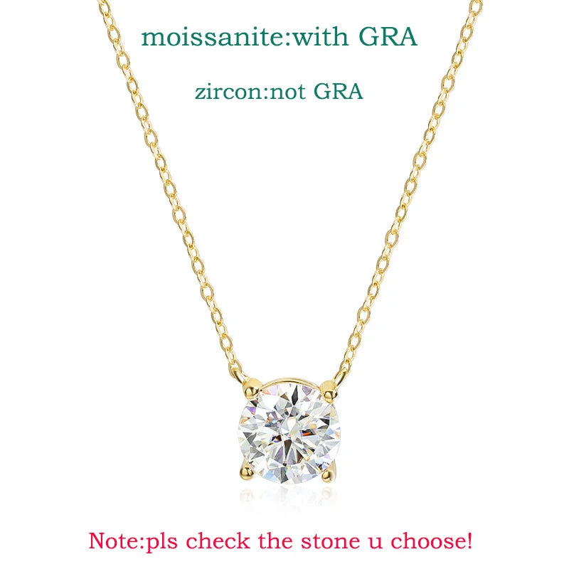 Elegant Moissanite Pendant Necklace – 1–5CT