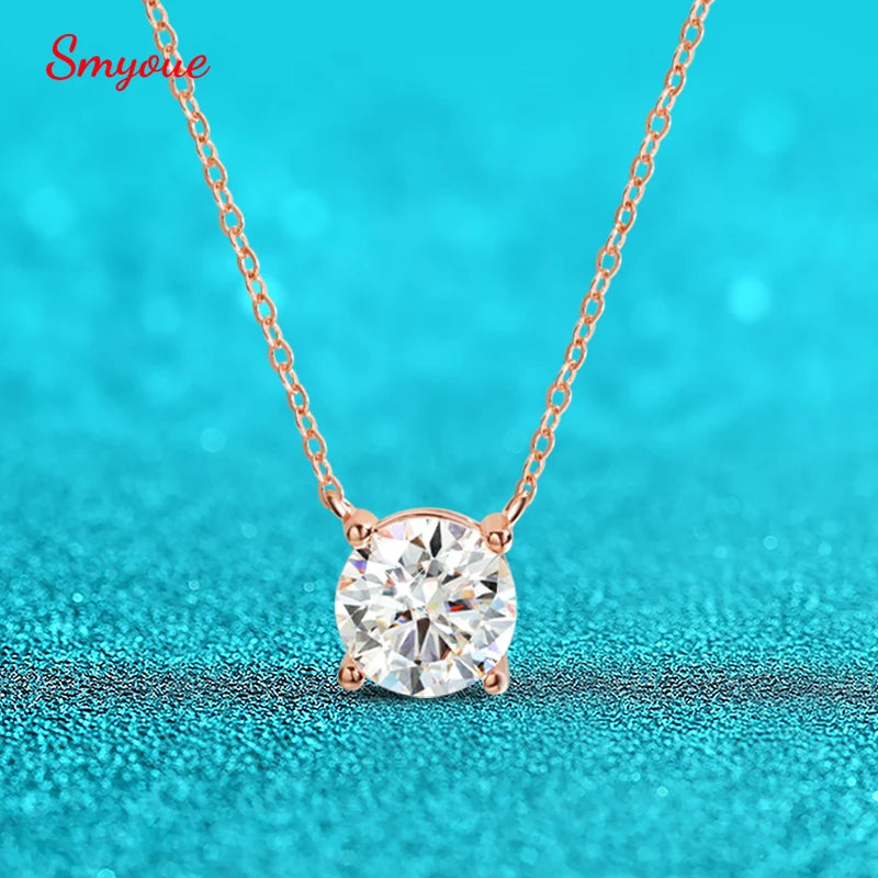 Elegant Moissanite Pendant Necklace – 1–5CT