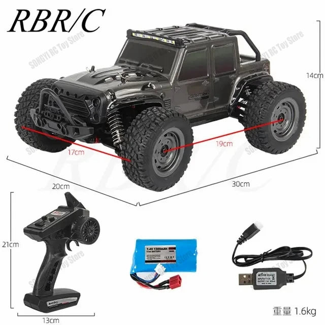 50 or 80KM/H Rc Cars 1/16 Off Drift Road 4WD with LED 2.4G Waterproof Remote Control Monster Truck for Adults and Kids Toy Gift