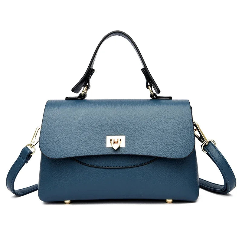 Elegant Leather Messenger Bag – Spacious Tote for Women