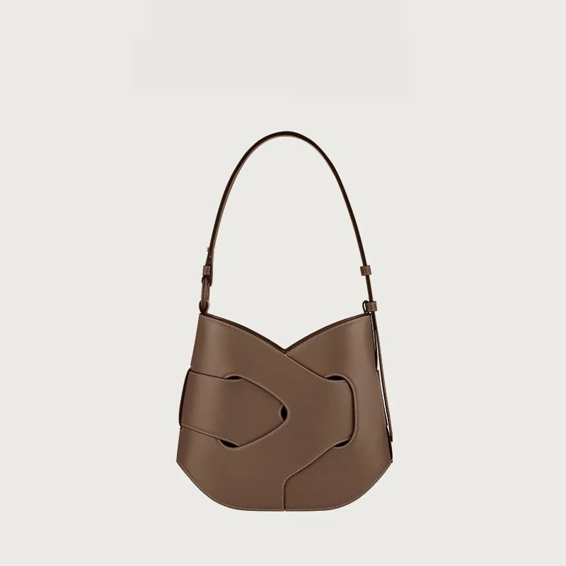 2025 Popular Underarm Bag, Women's Cloud Bag, Pleated Design, Soft Leather Single Shoulder Handbag, Light Luxury, Niche