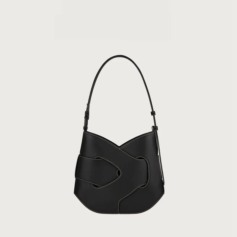 2025 Popular Underarm Bag, Women's Cloud Bag, Pleated Design, Soft Leather Single Shoulder Handbag, Light Luxury, Niche