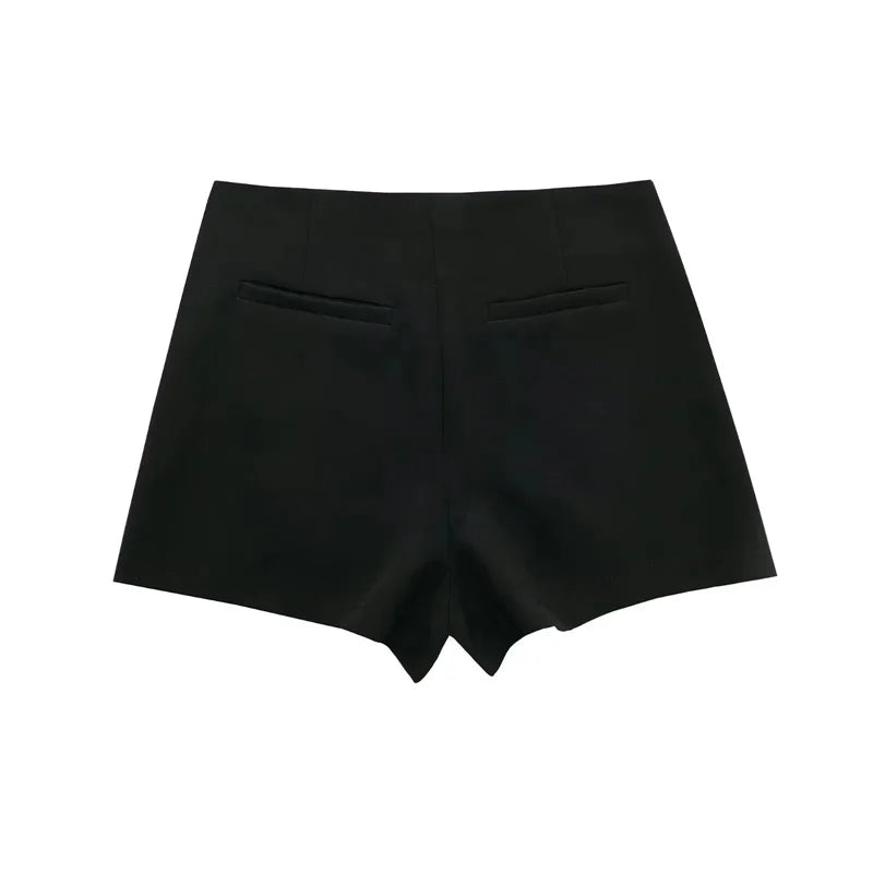 Asymmetric Skort For Women Pink Black Mini Skirt Shorts Woman Fashion High Waist Short Skirts Summer Casual Shorts