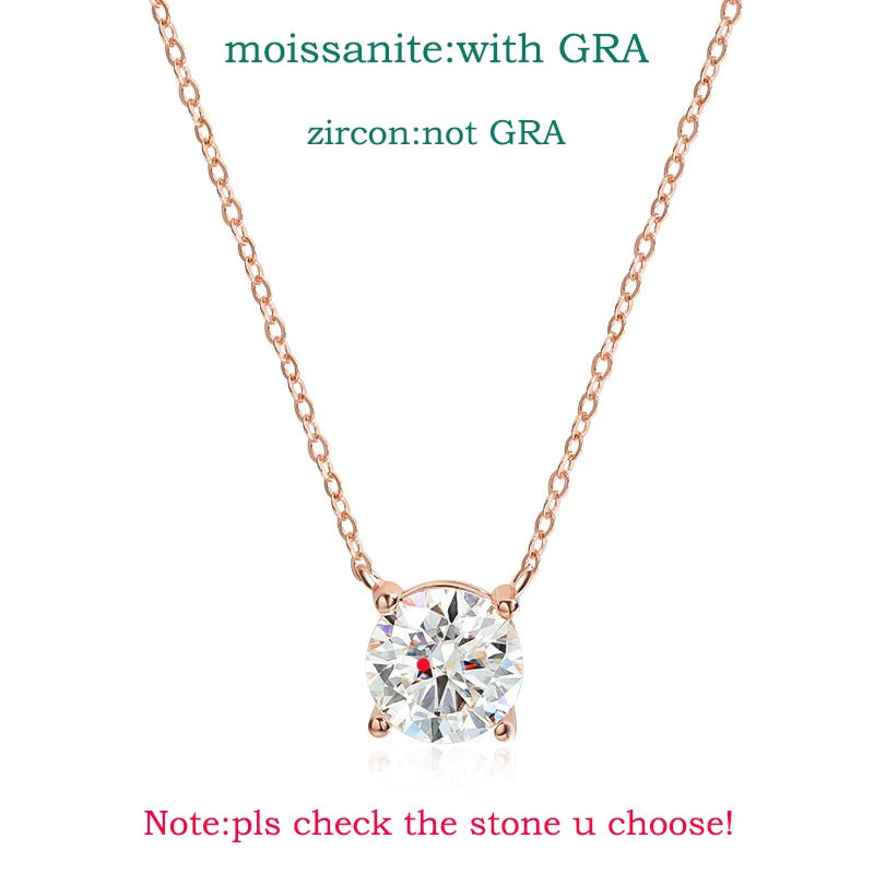 Elegant Moissanite Pendant Necklace – 1–5CT