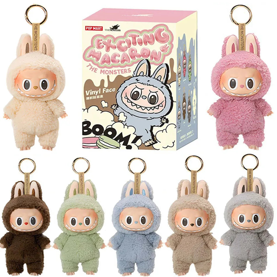 17cm Labubu Blind Box Pop Mart The First Second Series Doll Cloth Car Interior Decor Pendant children birthday Toys Gifts