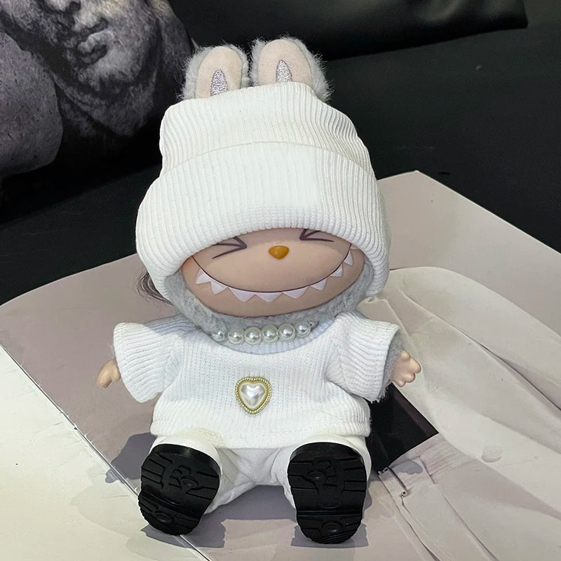 Labubu V3 The Monsters Big Into Energy Series Customized Clothing Fashionable Jumpsuit Gorgeous Dress Macaron Labubu