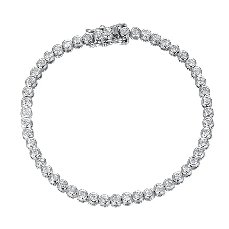 Elegant 2mm Moissanite Tennis Bracelet