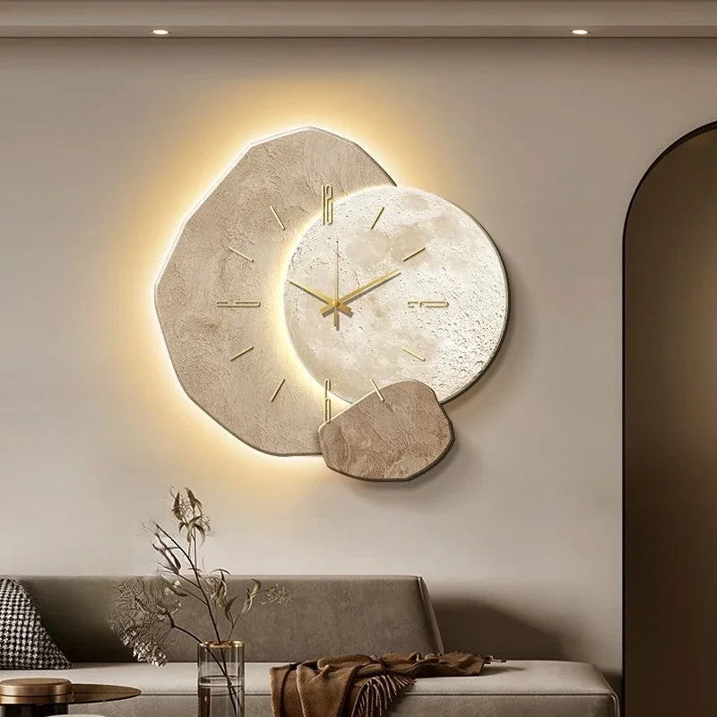 Large Dining Room Wall Clock Modern Simplicity Silent Natural Wall Decor 2025 NewNew High-end Silent Home Wall Hanging Clock