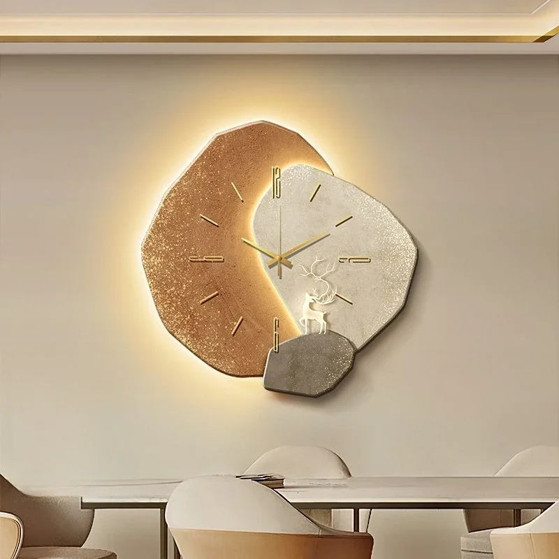 Large Dining Room Wall Clock Modern Simplicity Silent Natural Wall Decor 2025 NewNew High-end Silent Home Wall Hanging Clock