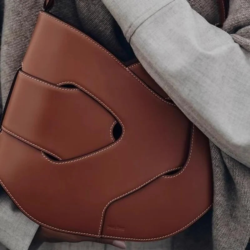 2025 Popular Underarm Bag, Women's Cloud Bag, Pleated Design, Soft Leather Single Shoulder Handbag, Light Luxury, Niche