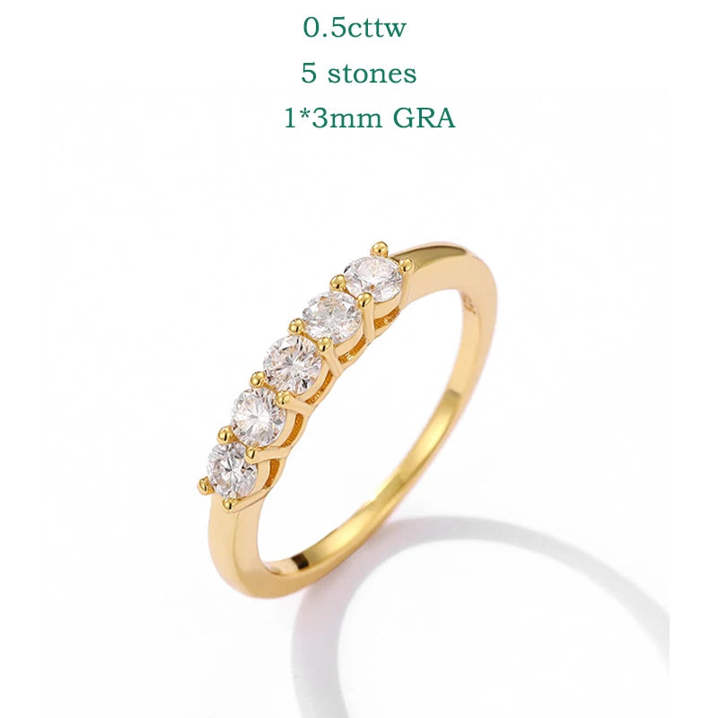 Elegant 3mm Moissanite Ring – 925 Sterling Silver