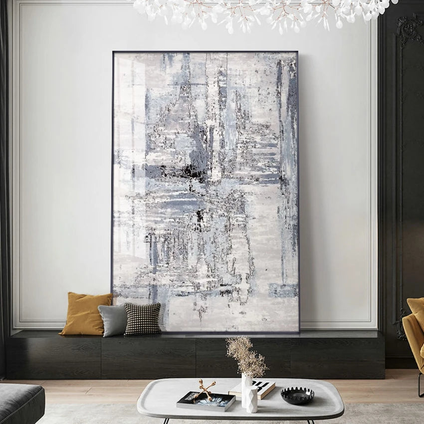 Nordic Abstract Oil Painting Handmade Canvas Decorative Mural Frameless Acrylic Hanging Image For LivingRoom Bedroom Aisle Porch