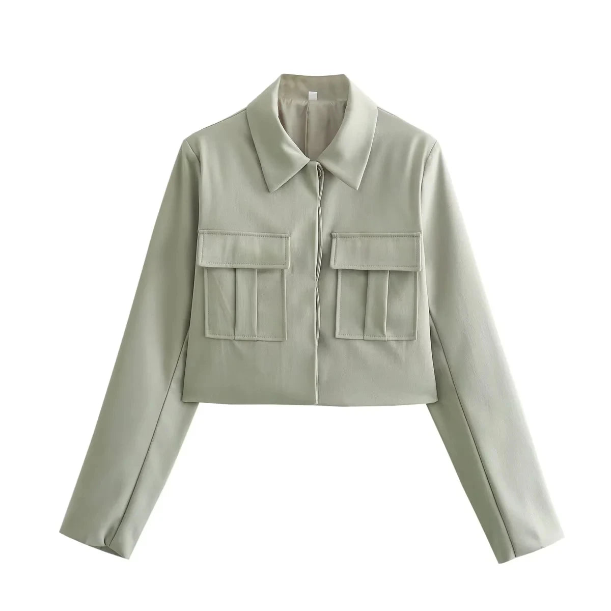 Spring Summer Casual Women Solid Suits Fashion Streetwear Pockets Turn-down Collar Short Jackets+Chic Wide leg pants