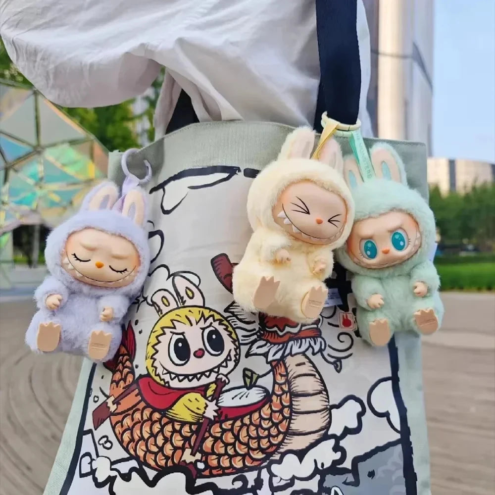 100% Original LBB Blind Box Kawaii Monster Series LABU Macaron Pendant Doll Monster Keychain Birthday Christmas Gift
