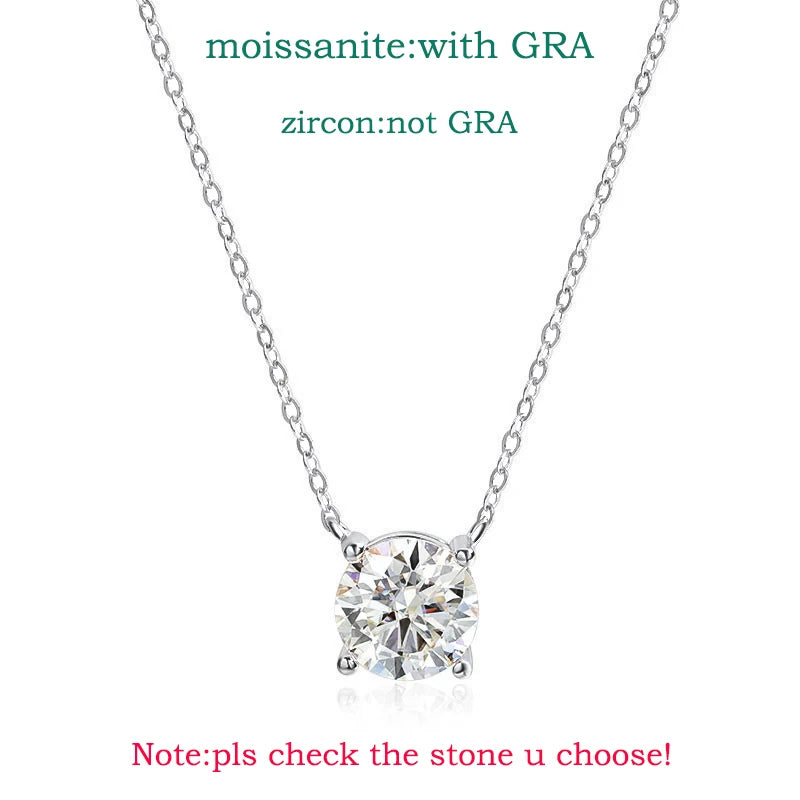 Elegant Moissanite Pendant Necklace – 1–5CT