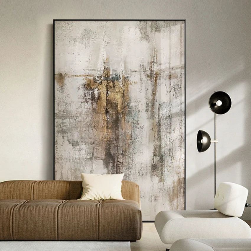 Nordic Abstract Oil Painting Handmade Canvas Decorative Mural Frameless Acrylic Hanging Image For LivingRoom Bedroom Aisle Porch