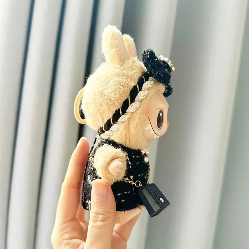 luxury Brand Labubu Doll Clothes Advanced design customization Heartbeat Printed Hats Gorgeous Dresses Accessories