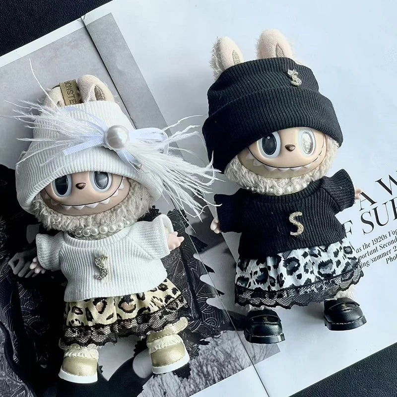 Labubu V3 The Monsters Big Into Energy Series Customized Clothing Fashionable Jumpsuit Gorgeous Dress Macaron Labubu