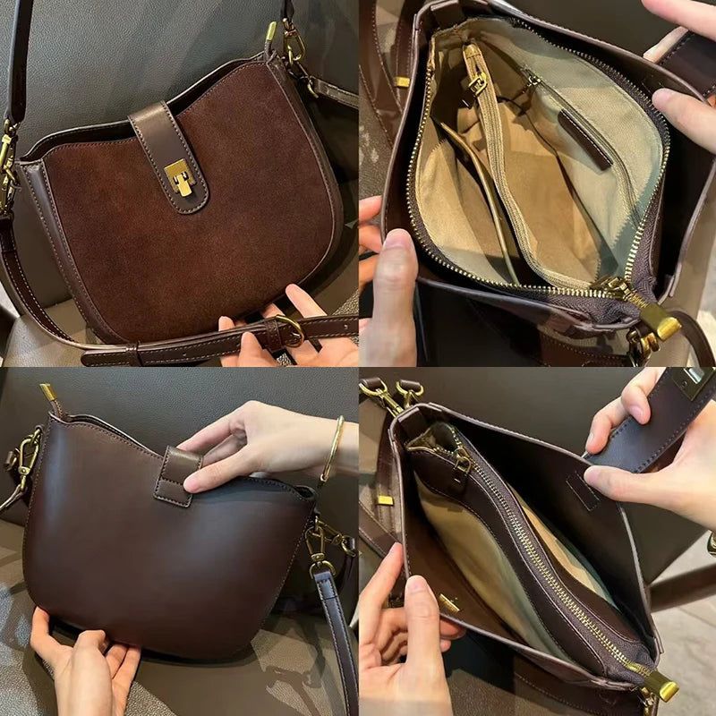 Elegant crossbody leather bag