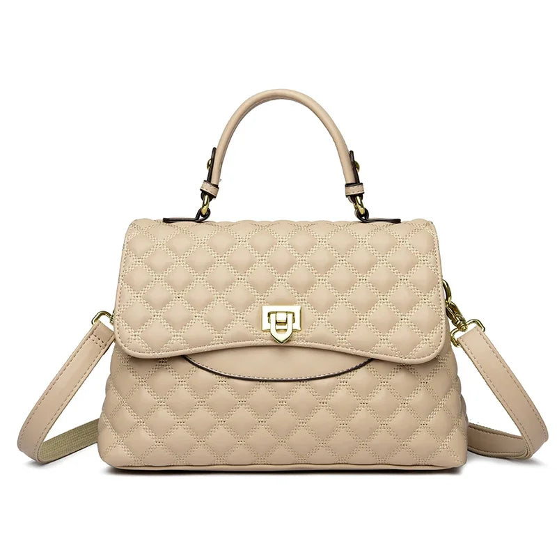 Elegant Leather Messenger Bag – Spacious Tote for Women