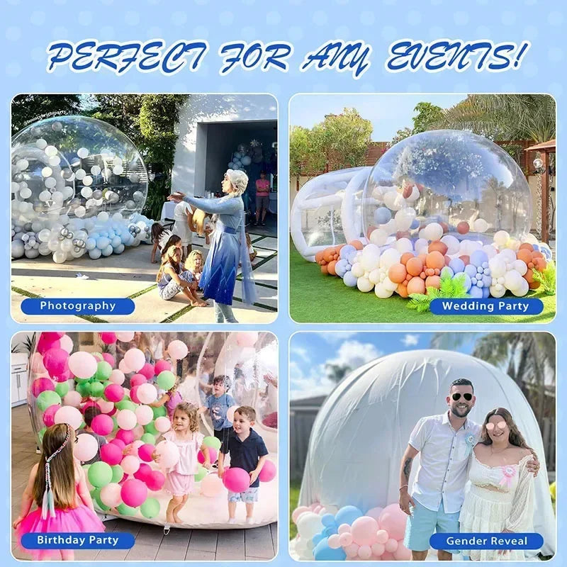 3M/10FT Inflatable Bubble Balloon House Castle Clear Tent Birthday Gift Wedding Party Photography Backdrop Event Rental Kids Toy