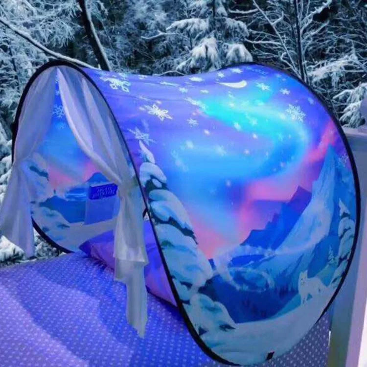 Dream Tent for Kids Bed with Storage Pocket Foldable Kids Tent on Bed Mosquito Net Tent