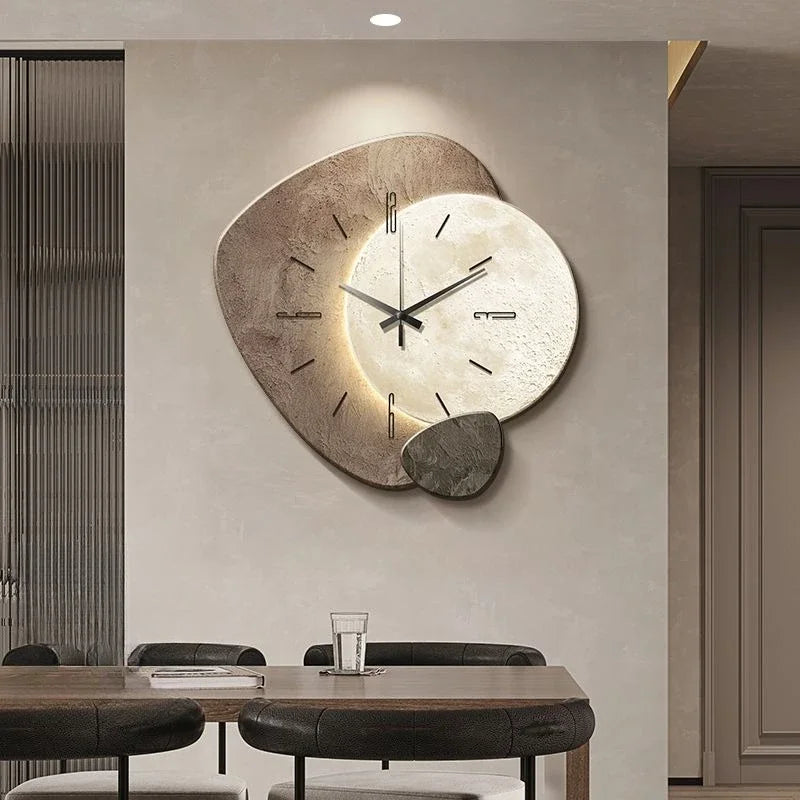 Large Dining Room Wall Clock Modern Simplicity Silent Natural Wall Decor 2025 NewNew High-end Silent Home Wall Hanging Clock
