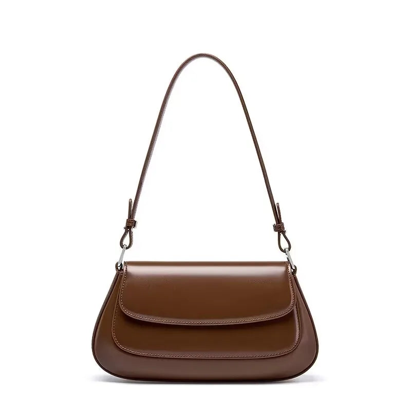 Elegant Underarm Leather Handbag