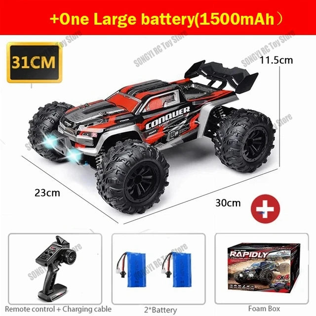 50 or 80KM/H Rc Cars 1/16 Off Drift Road 4WD with LED 2.4G Waterproof Remote Control Monster Truck for Adults and Kids Toy Gift