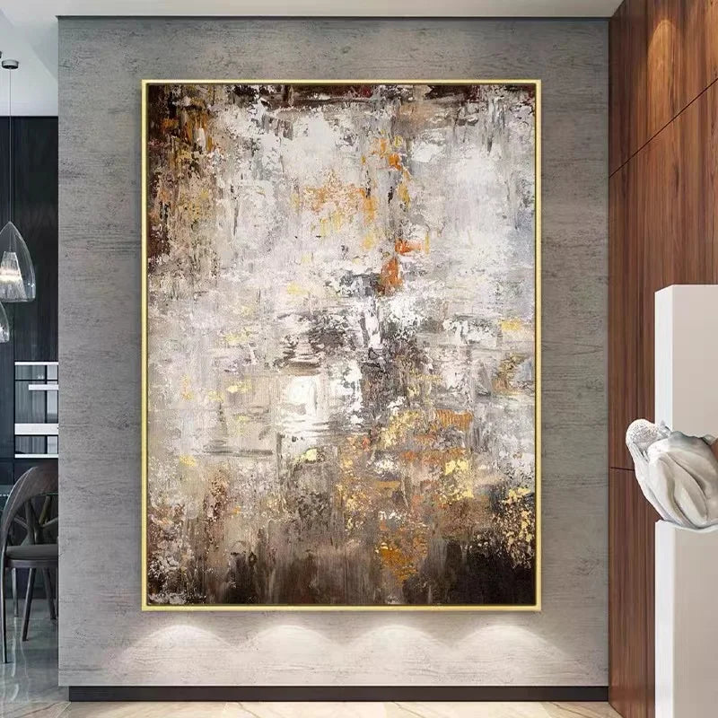 Nordic Abstract Oil Painting Handmade Canvas Decorative Mural Frameless Acrylic Hanging Image For LivingRoom Bedroom Aisle Porch