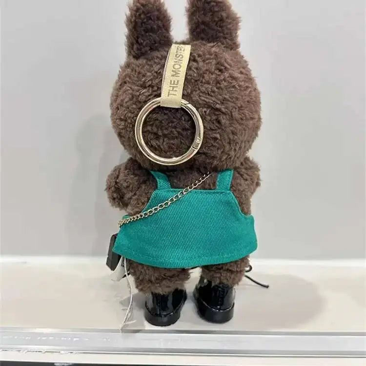 Labubu 17cm Doll's Clothes The Monsters Outfit Accessories Clothing Cartoon Green Coffee Dress Shoes