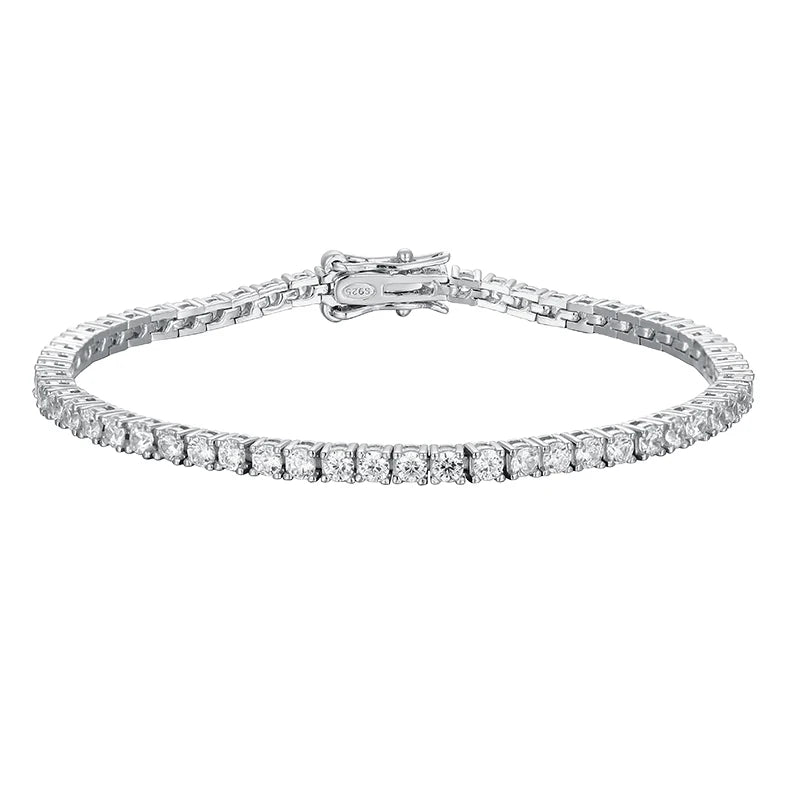 Elegant 2mm Moissanite Tennis Bracelet